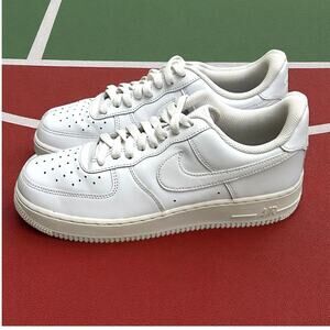 Nike Air Force 1 Lows Sneakers Mens 8.5 Triple White Shoes Lace Up CW2288-111